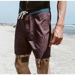 Taylor Stitch Bo Boardie Board Shorts In Building Blocks Geometric Mens variety